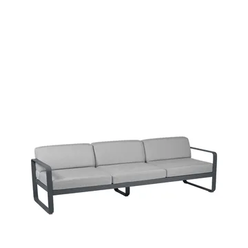 Bellevie sofa - 3-seters Anthracite, flannel grey pute - Fermob