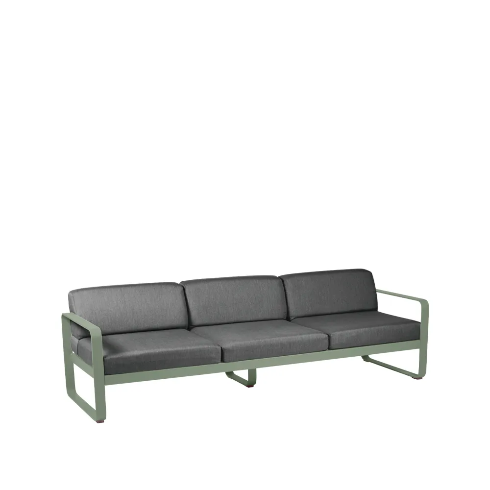 Bellevie sofa, 3-seters Cactus (grønn), graphite grey pute Fermob