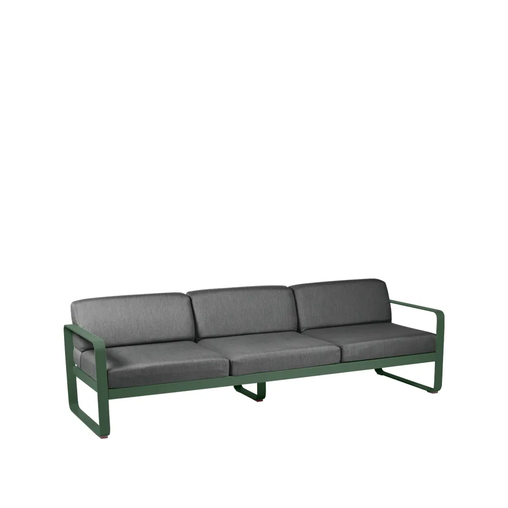 Bellevie sofa, 3-seters Cedar green, graphite grey pute Fermob