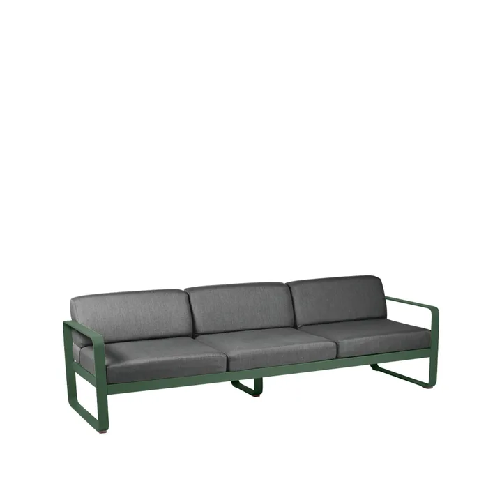 Bellevie sofa - 3-seters Cedar green (grønn), graphite grey pute - Fermob