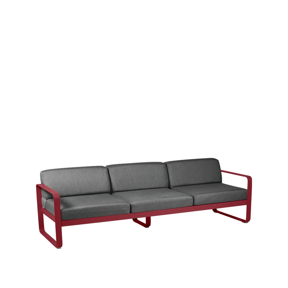 Bellevie sofa, 3-seters Chili, graphite grey pute Fermob