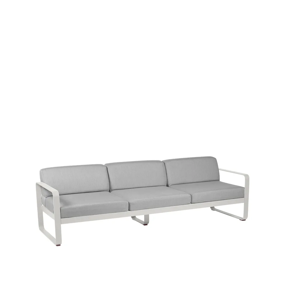 Bellevie sofa, 3-seters Clay grey, flannel grey pute Fermob