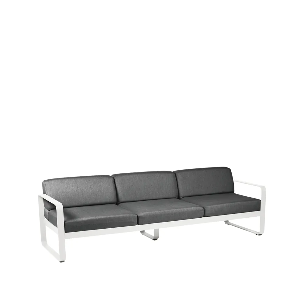 Bellevie sofa, 3-seters Cotton white, graphite grey pute Fermob