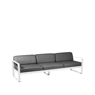 Bellevie sofa - 3-seters Cotton white, graphite grey pute - Fermob