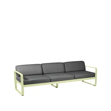 Bellevie sofa - 3-seters Frosted lemon, graphite grey pute - Fermob