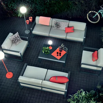 Bellevie sofa - 3-seters Frosted lemon (gul), graphite grey pute - Fermob