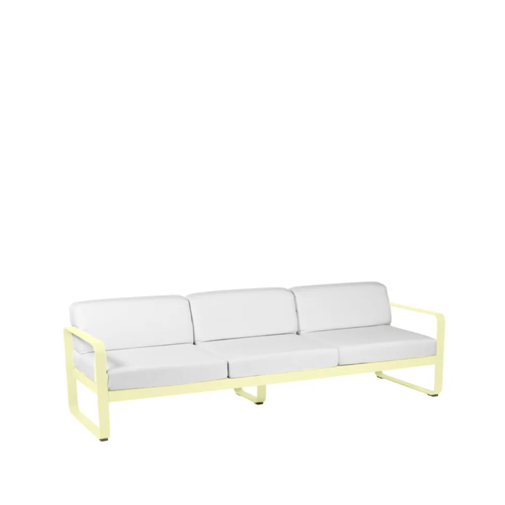 Bellevie sofa, 3-seters Frosted lemon, off-white pute Fermob
