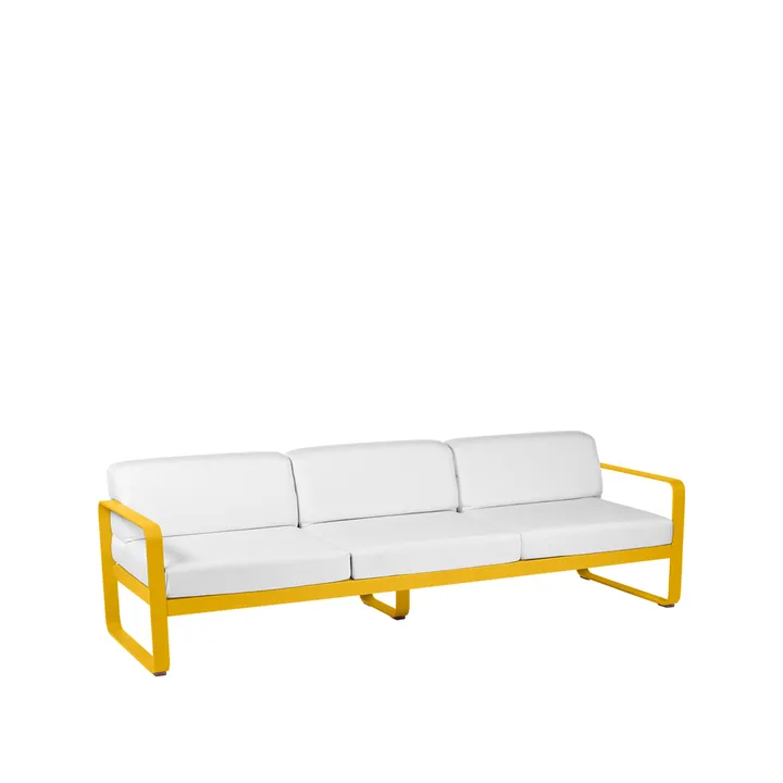 Bellevie sofa - 3-seters Honey (gul), off-white pute - Fermob