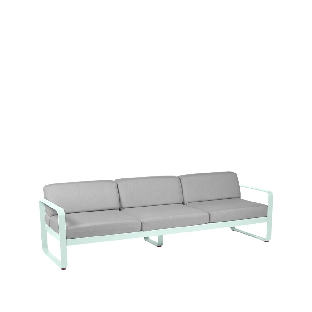 Bellevie sofa, 3-seters Ice mint (grønn), flannel grey pute Fermob