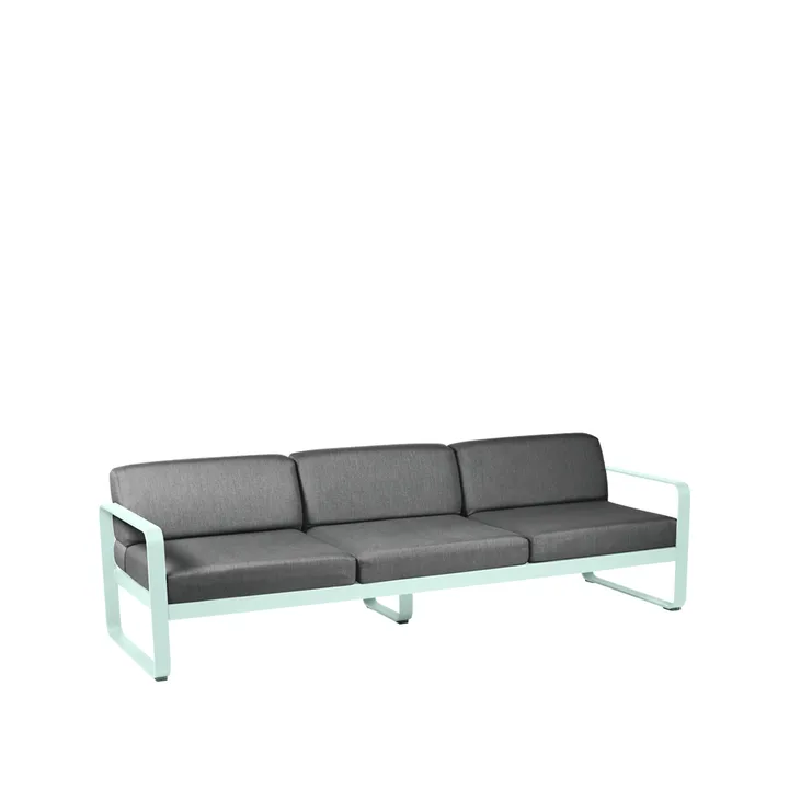 Bellevie sofa - 3-seters Ice mint (grønn), graphite grey pute - Fermob