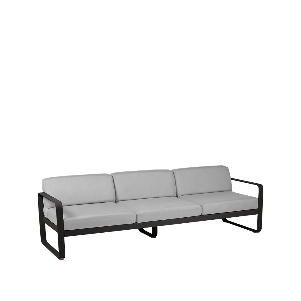 Bellevie sofa, 3-seters liquorice, flannel grey pute Fermob