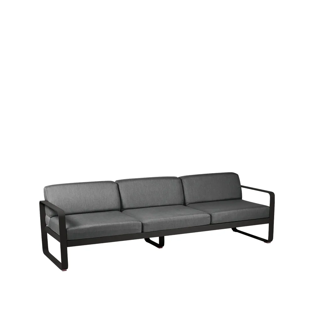 Bellevie sofa, 3-seters liquorice, graphite grey pute Fermob