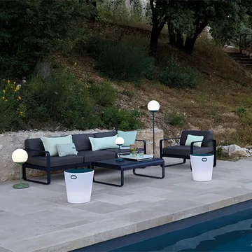 Bellevie sofa - 3-seters liquorice, off-white pute - Fermob