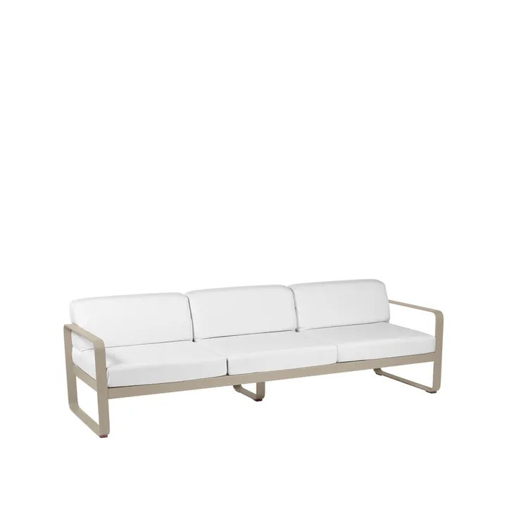 Bellevie sofa - 3-seters Nutmeg (beige), off-white pute - Fermob