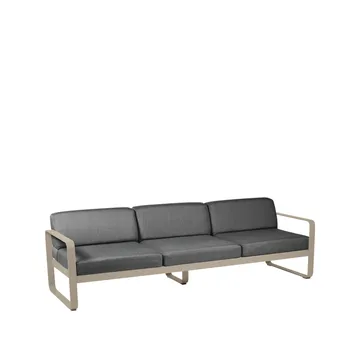 Bellevie sofa - 3-seters nutmeg, graphite grey pute - Fermob