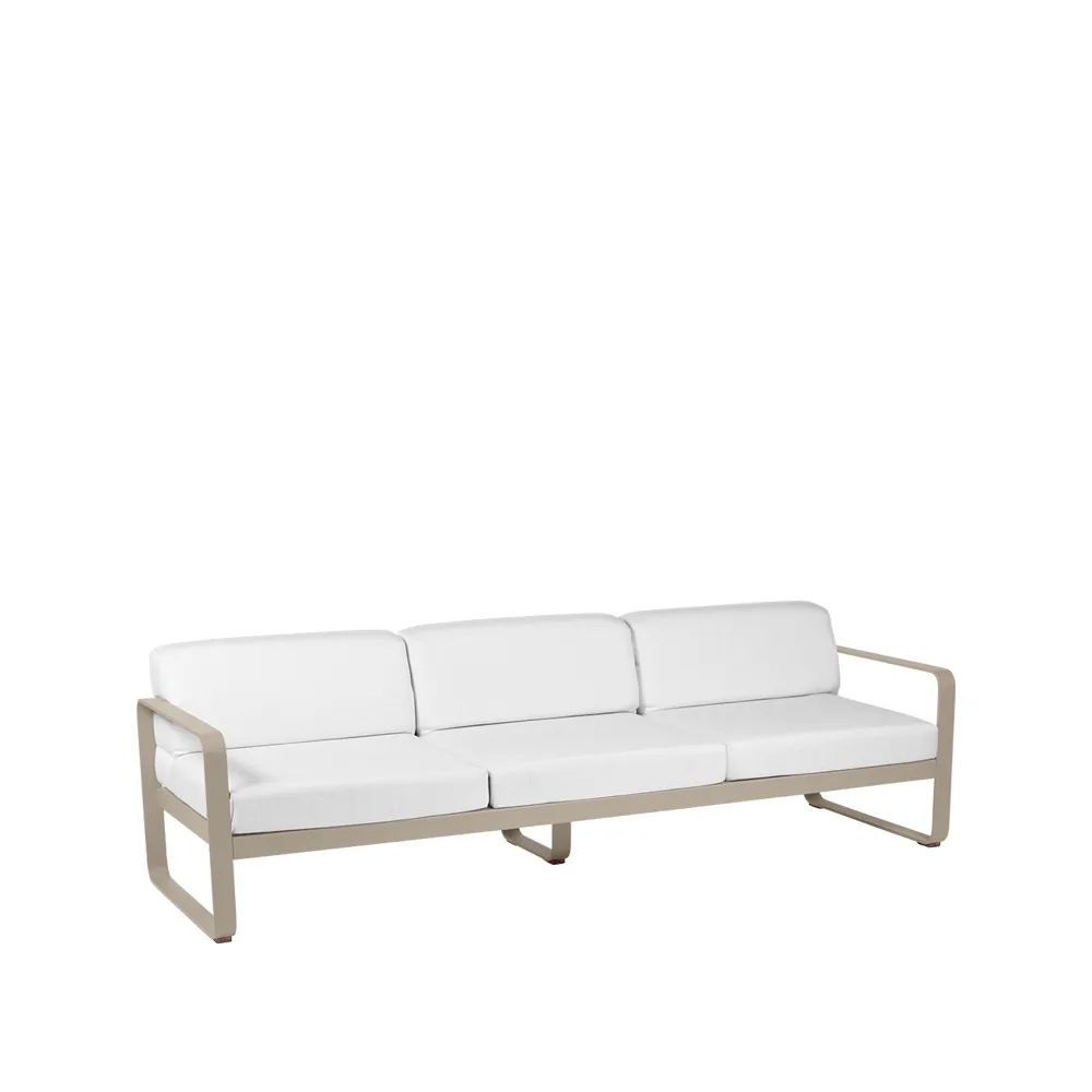 Bellevie sofa, 3-seters nutmeg, off-white pute Fermob
