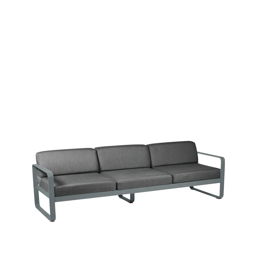 Bellevie sofa, 3-seters Storm grey, graphite grey pute Fermob