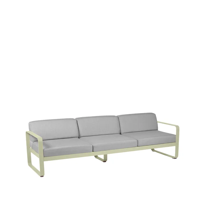 Bellevie sofa - 3-seters Willow green (grønn), flannel grey pute - Fermob