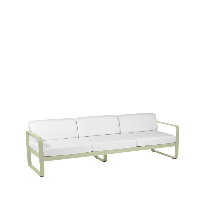 Bellevie sofa - 3-seters Willow green (grønn), off-white pute - Fermob