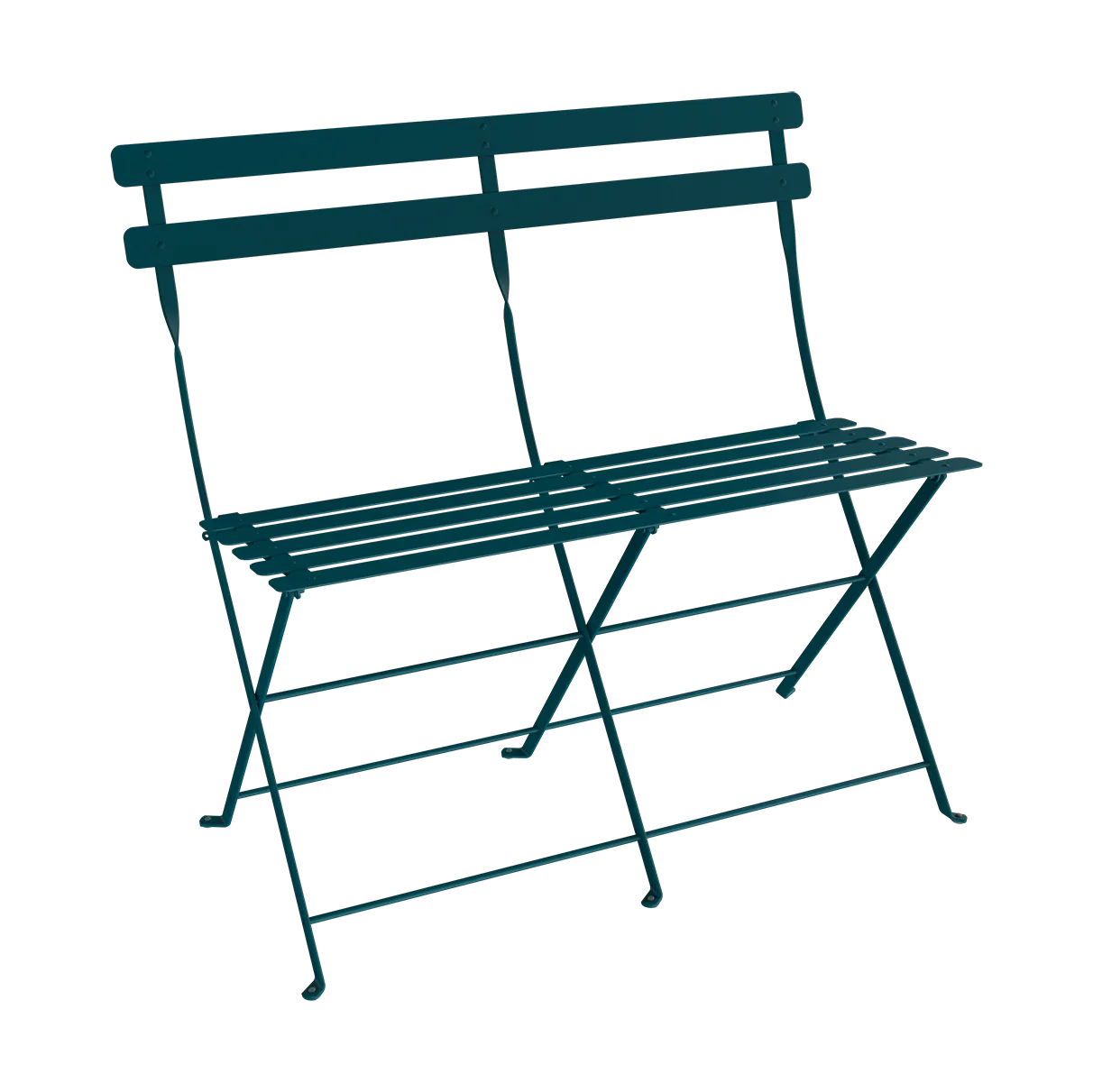 Bistro 2-seters benk med ryggstøtte, Acapulco blue Fermob