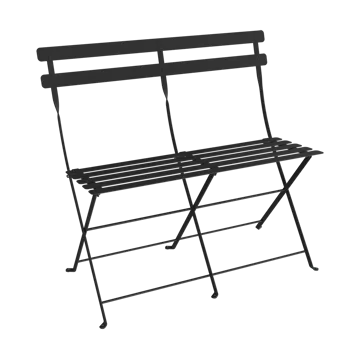 Bistro 2-seters benk med ryggstøtte - Anthracite - Fermob