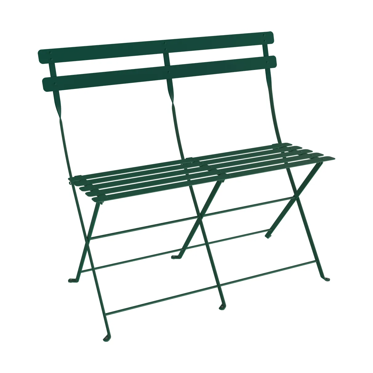 Bistro 2-seters benk med ryggstøtte, Cedar green Fermob