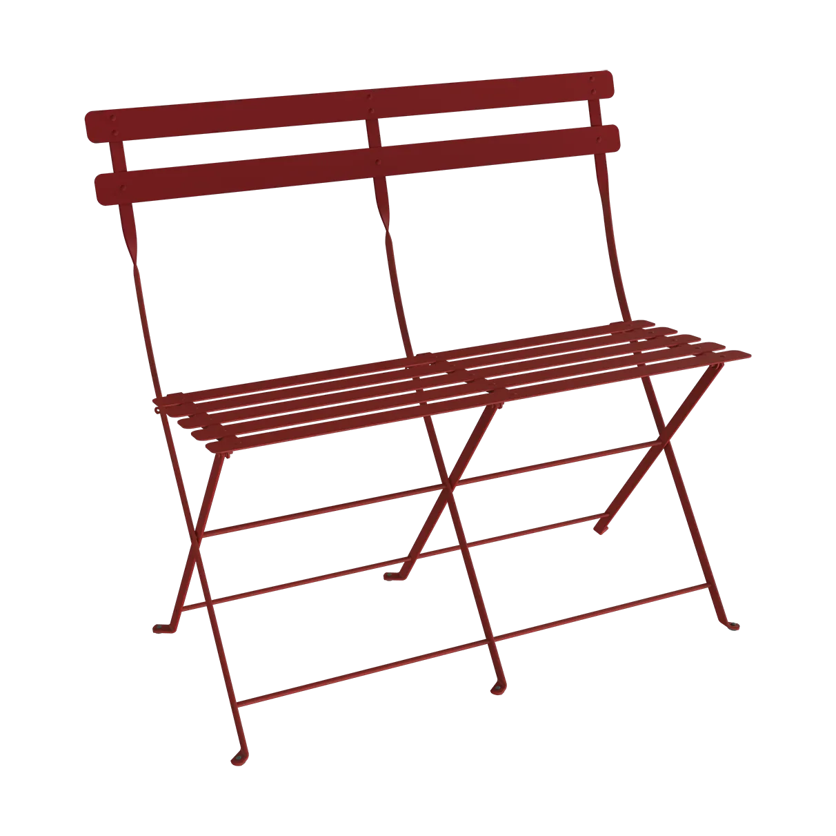 Bistro 2-seters benk med ryggstøtte, Chili Fermob