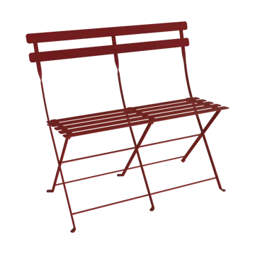 Bistro 2-seters benk med ryggstøtte - Chili - Fermob