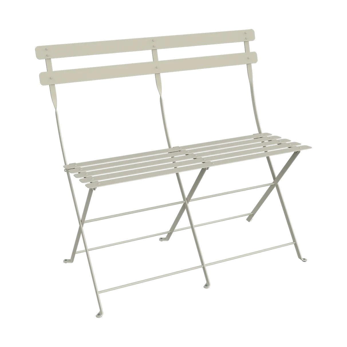 Bistro 2-seters benk med ryggstøtte, Clay grey Fermob