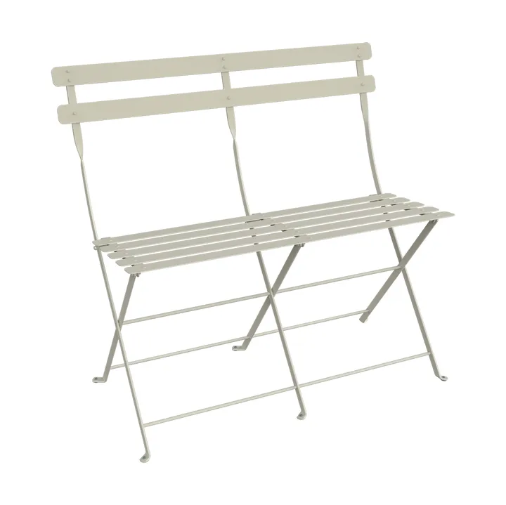 Bistro 2-seters benk med ryggstøtte - Clay grey - Fermob