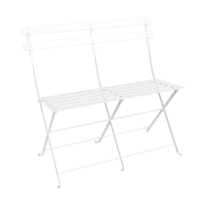 Bistro 2-seters benk med ryggstøtte - Cotton white (hvit) - Fermob