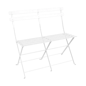 Bistro 2-seters benk med ryggstøtte - Cotton white - Fermob