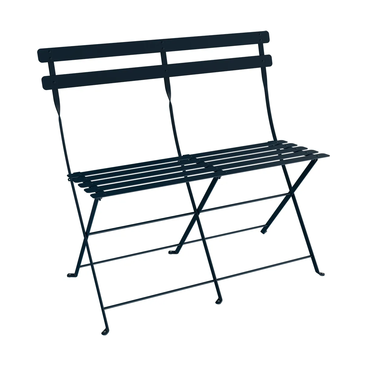 Bistro 2-seters benk med ryggstøtte, Deep blue Fermob