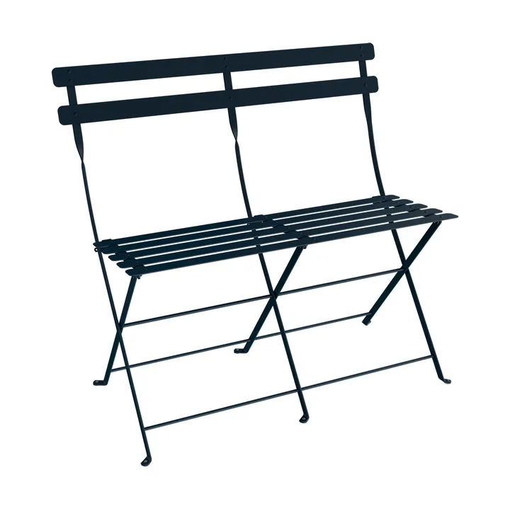 Bistro 2-seters benk med ryggstøtte - Deep blue - Fermob