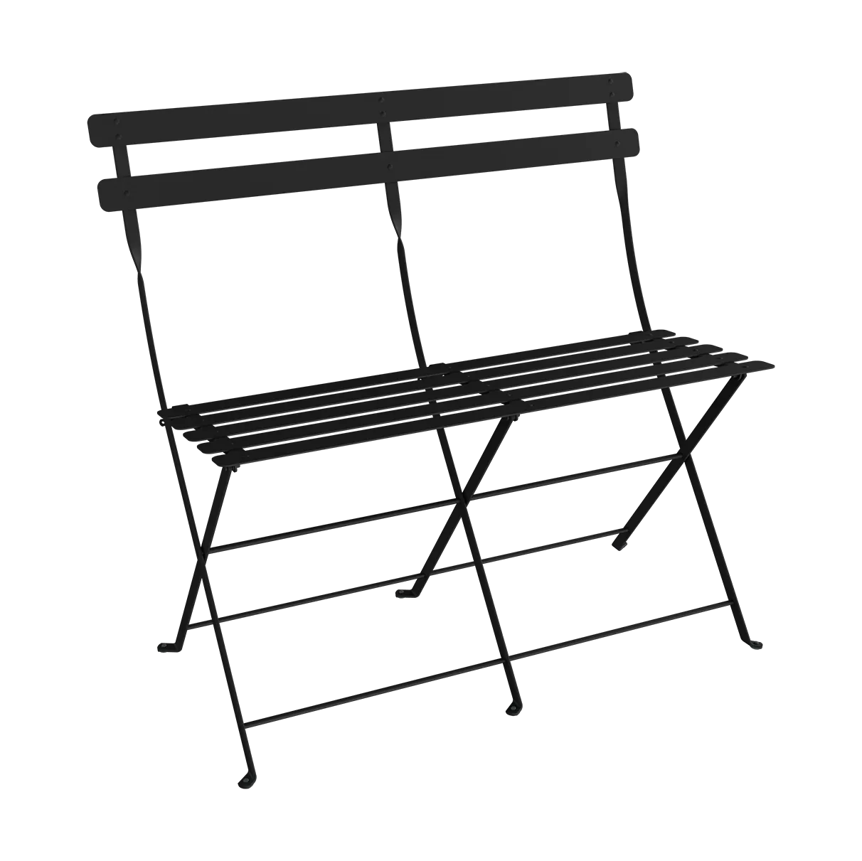 Bistro 2-seters benk med ryggstøtte, Liquorice Fermob