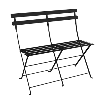 Bistro 2-seters benk med ryggstøtte - Liquorice - Fermob