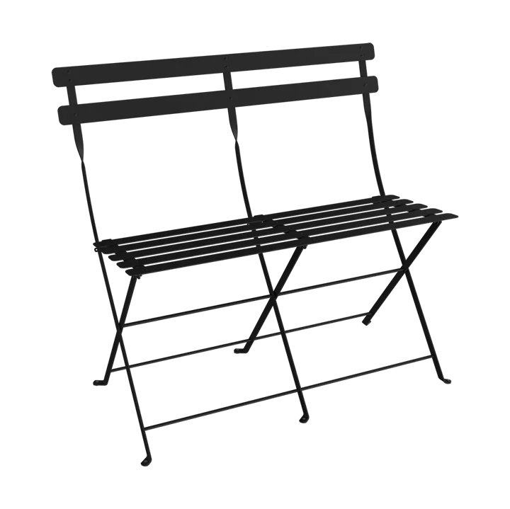 Bistro 2-seters benk med ryggstøtte - Liquorice - Fermob