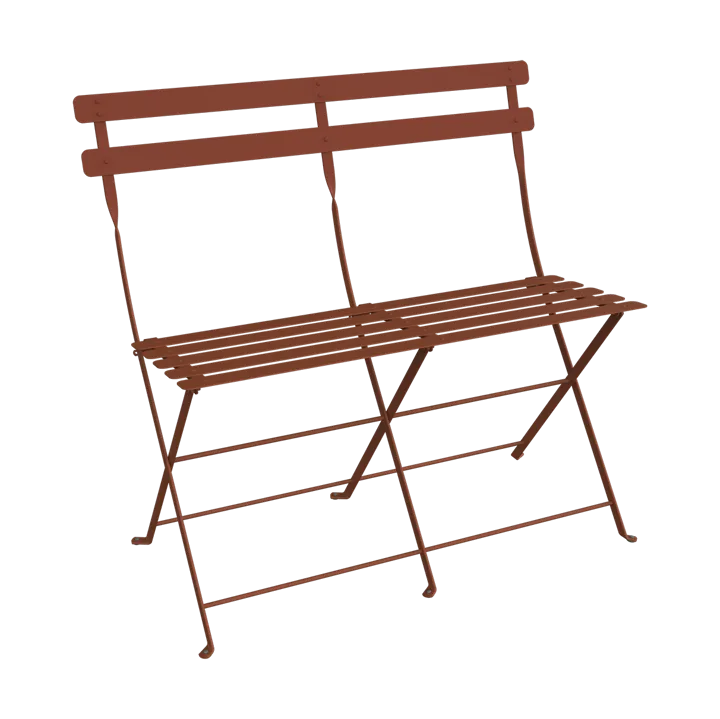 Bistro 2-seters benk med ryggstøtte - Red ochre - Fermob