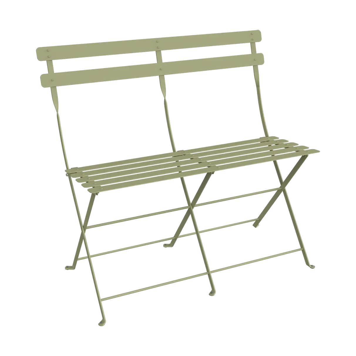 Bistro 2-seters benk med ryggstøtte, Willow green Fermob