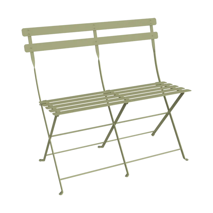 Bistro 2-seters benk med ryggstøtte - Willow green - Fermob