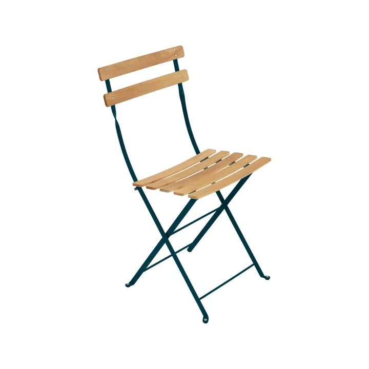 Bistro Natural stol - Acapulco blue (blå), oljet bøk - Fermob