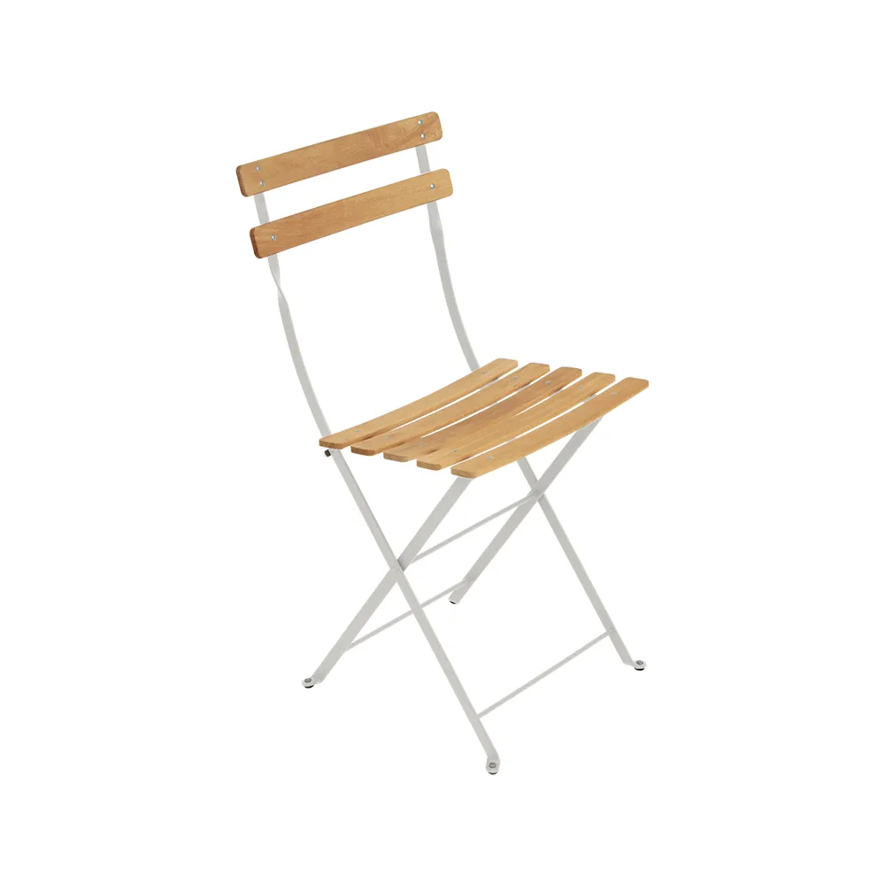 Bistro Natural stol, Clay grey, oljet bøk Fermob