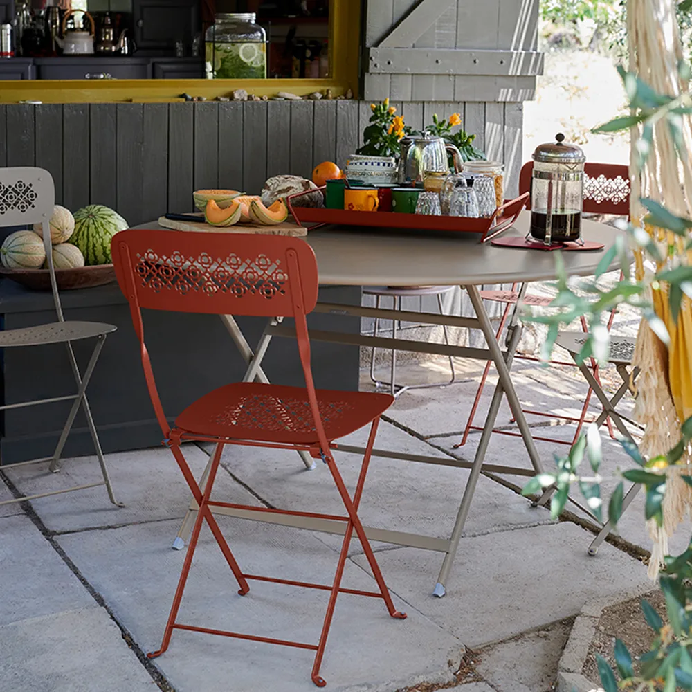 Caractere bord Ø128 cm, Red ochre Fermob