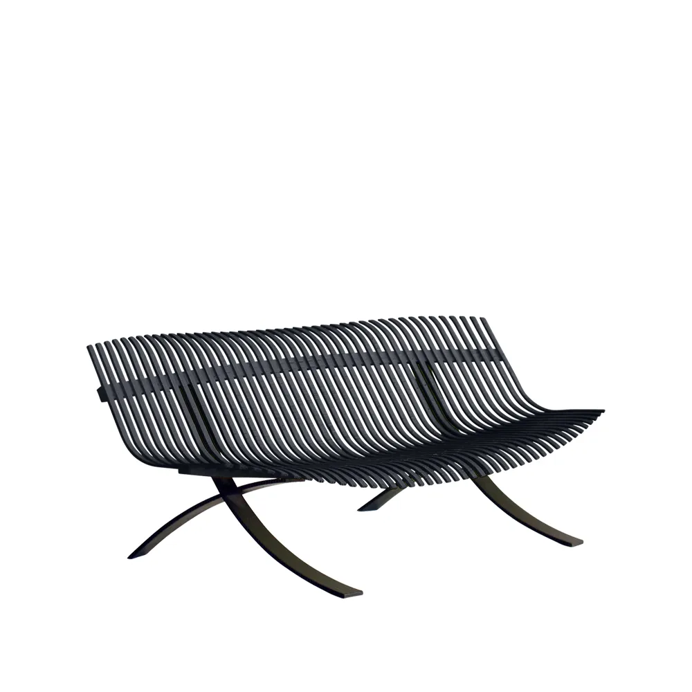 Charivari benk, Anthracite (grå) Fermob