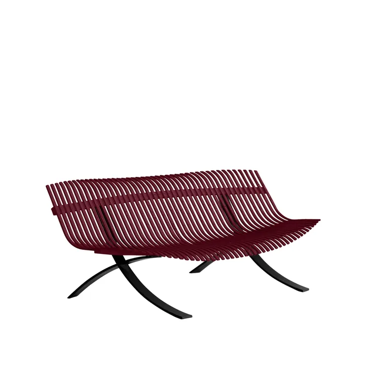 Charivari benk - Black cherry - Fermob