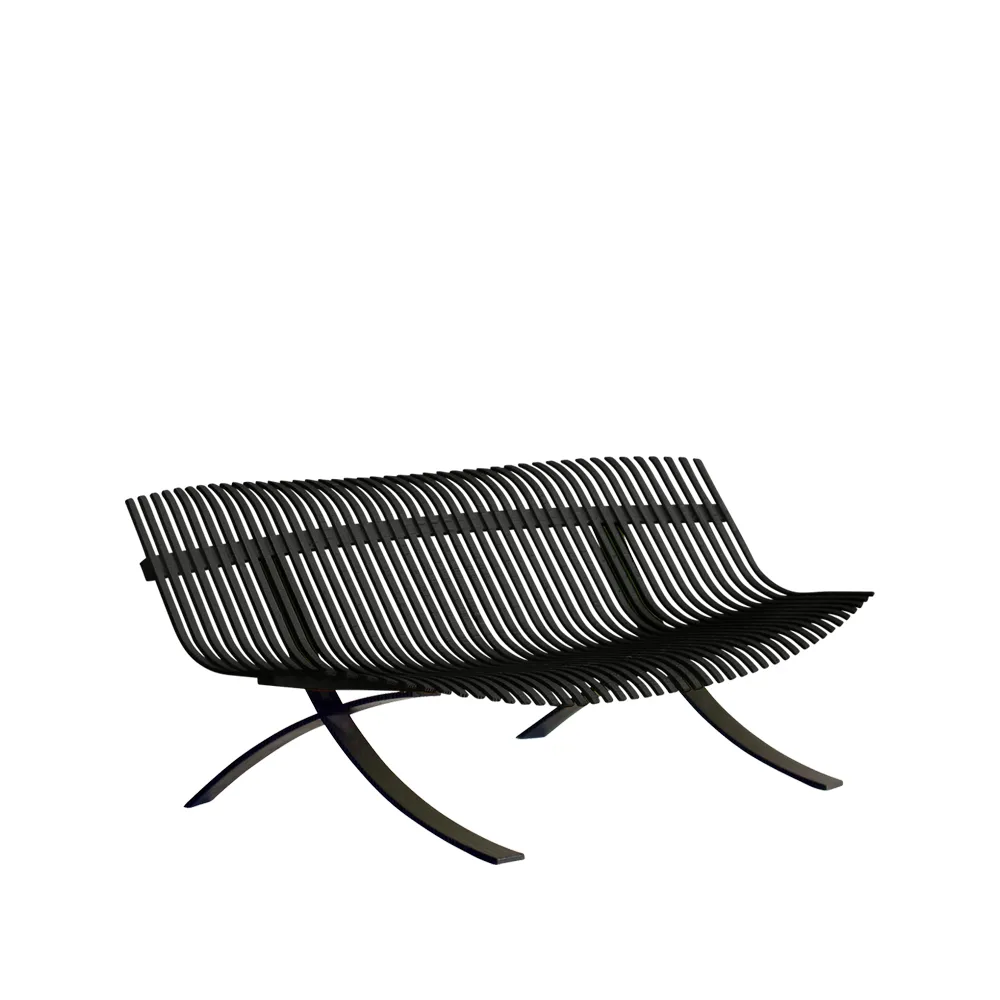 Charivari benk, Liquorice (svart) Fermob