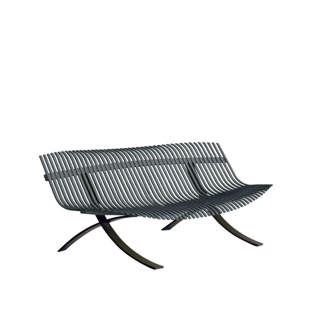 Charivari benk, Storm grey Fermob