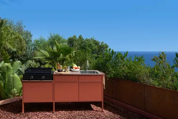 Goosto The Gourmet utekjøkken med vask - Red ochre (rød) - Fermob