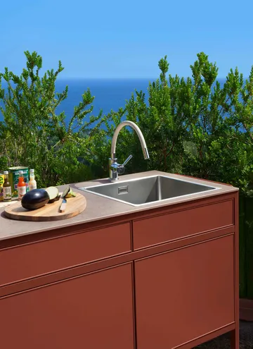 Goosto The Gourmet utekjøkken med vask - Red ochre - Fermob