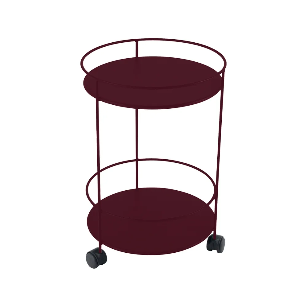 Guinguette sidebord med hjul, Black cherry (vinrød) Fermob